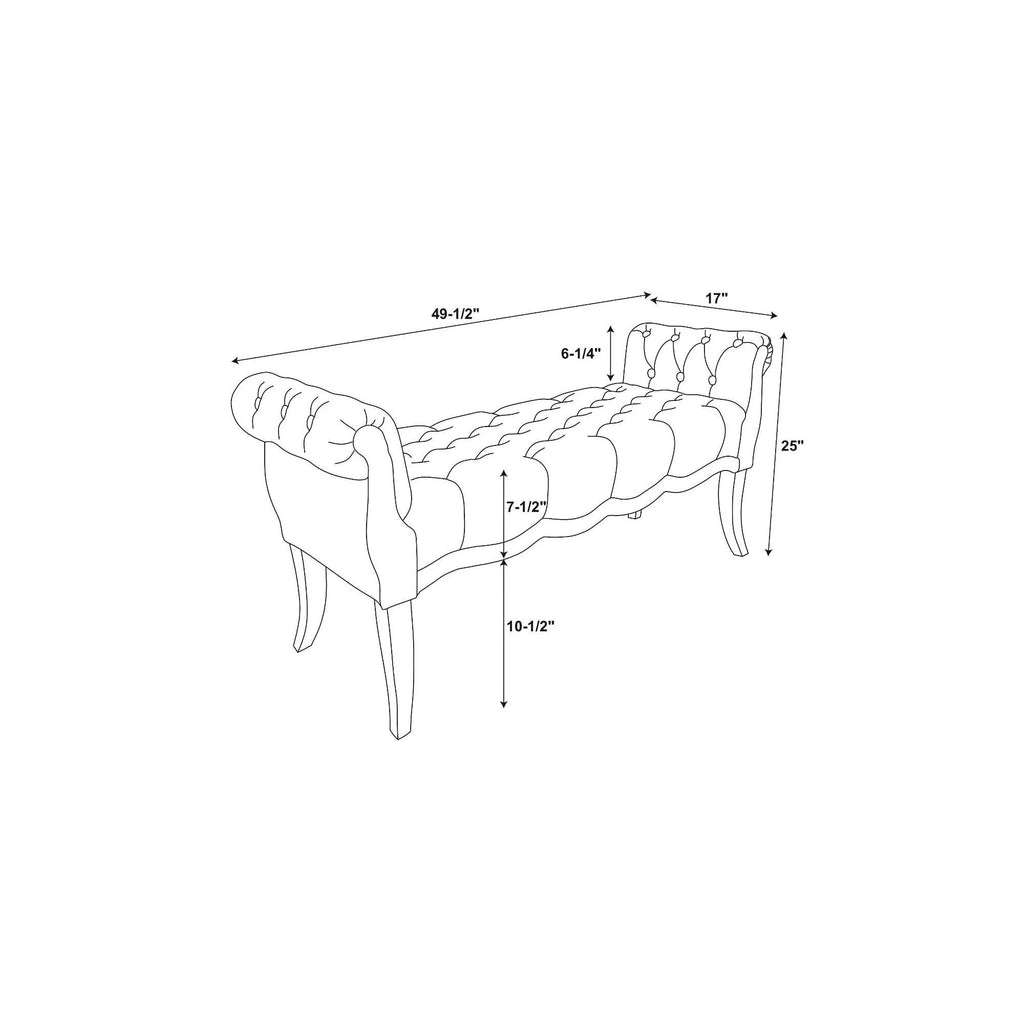 Charcoal Roll Arm Bench T26503