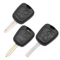 65pcs 2 Buttons Uncut Insert Key Fob Case Remote Control Shell for Citroen for Peugeot 106 206 306 107 207 307 Pack of 2 M945671