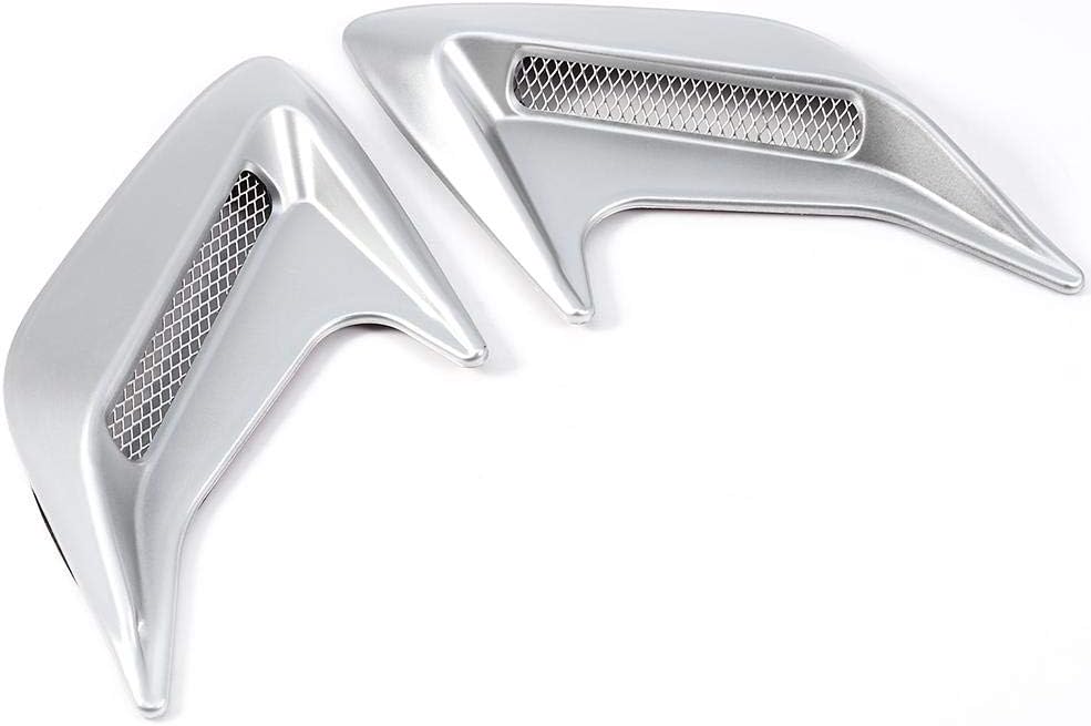 Silver Pack of 2 Car Hood Air Flow Vent Cover C623926