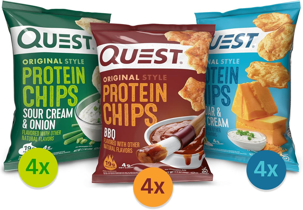 Protein Chips Variety Pack and Nacho Cheese Tortilla Style Protein Chips M9120