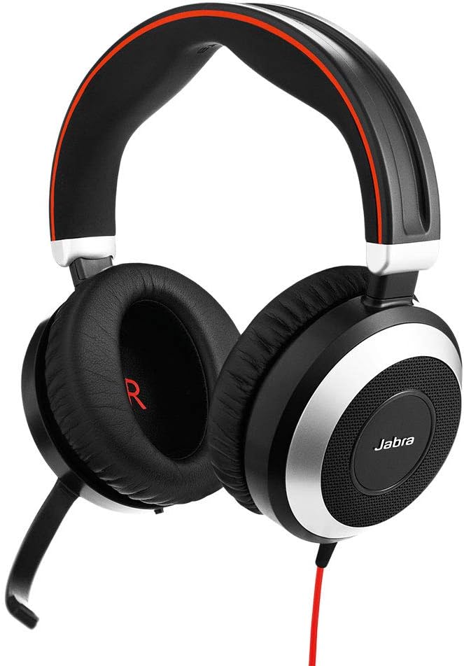 Jabra Evolve 80 MS Wired Headset Noise Cancellation Headphones F8231