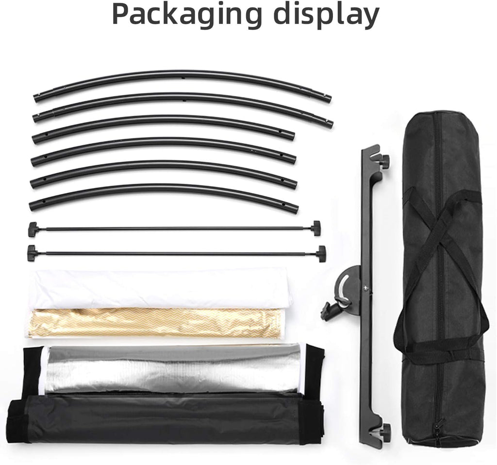 Clamshell Light Reflector Diffuser with Light Stand and Carry Bag R12149