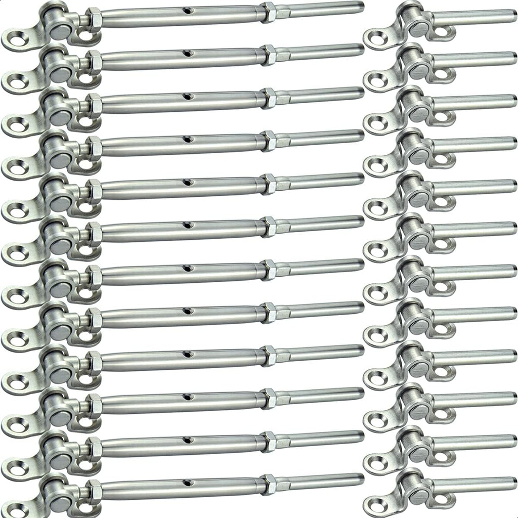 20 Pairs Stainless Steel Cable Railing Hardware Kit T197