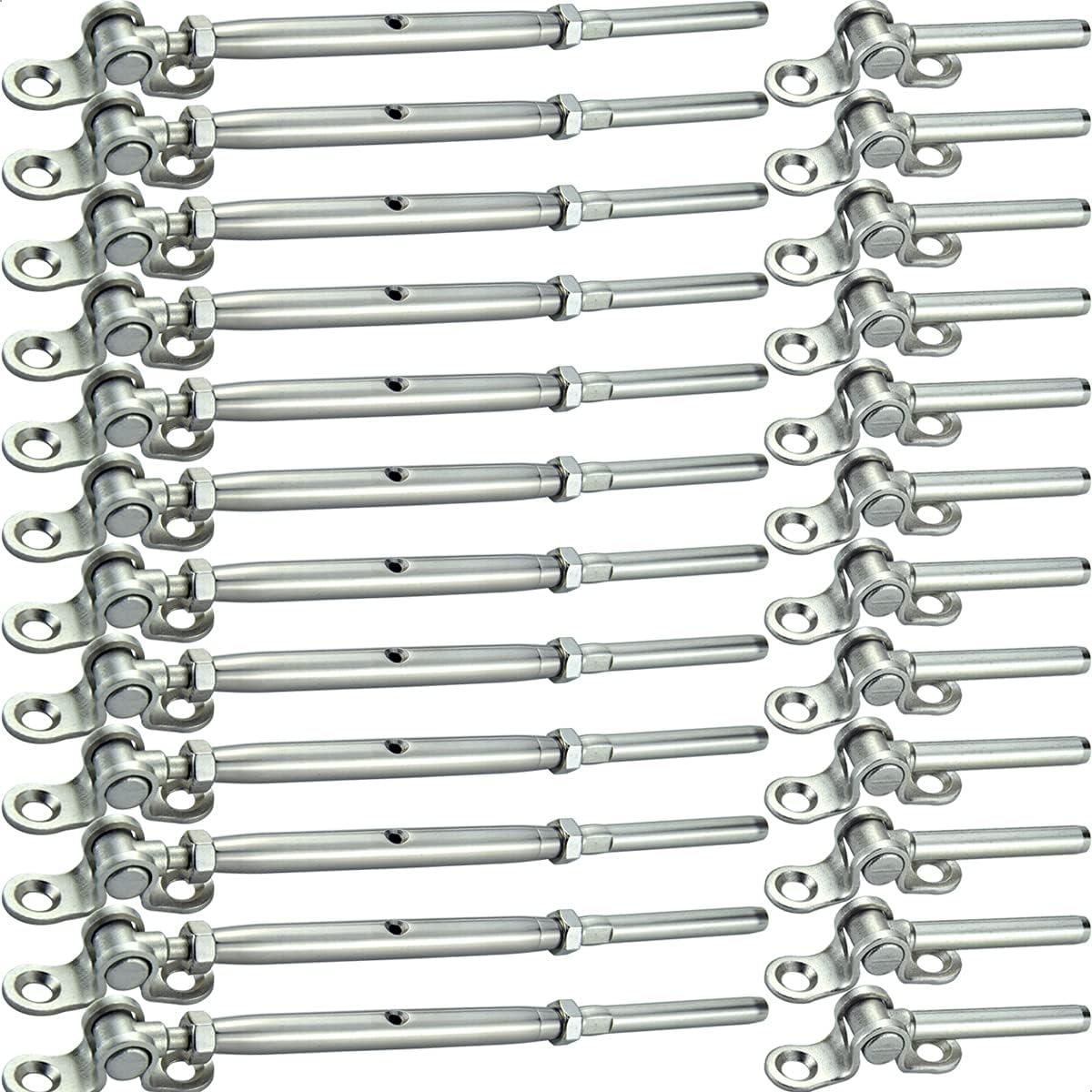 20 Pairs Stainless Steel Cable Railing Hardware Kit T197
