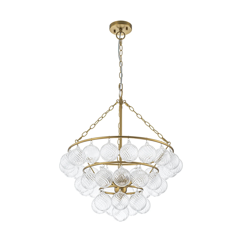 4-Light Dimmable Glass Chandelier C94136