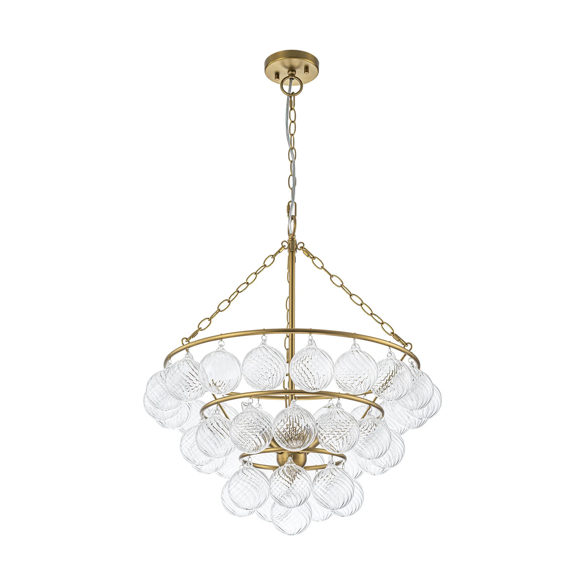 4-Light Dimmable Glass Chandelier C94136