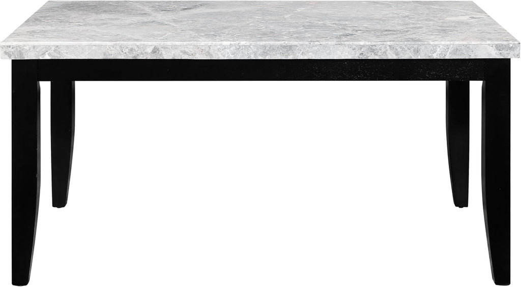 Rectangular Marble Top Dining Table in Black X745