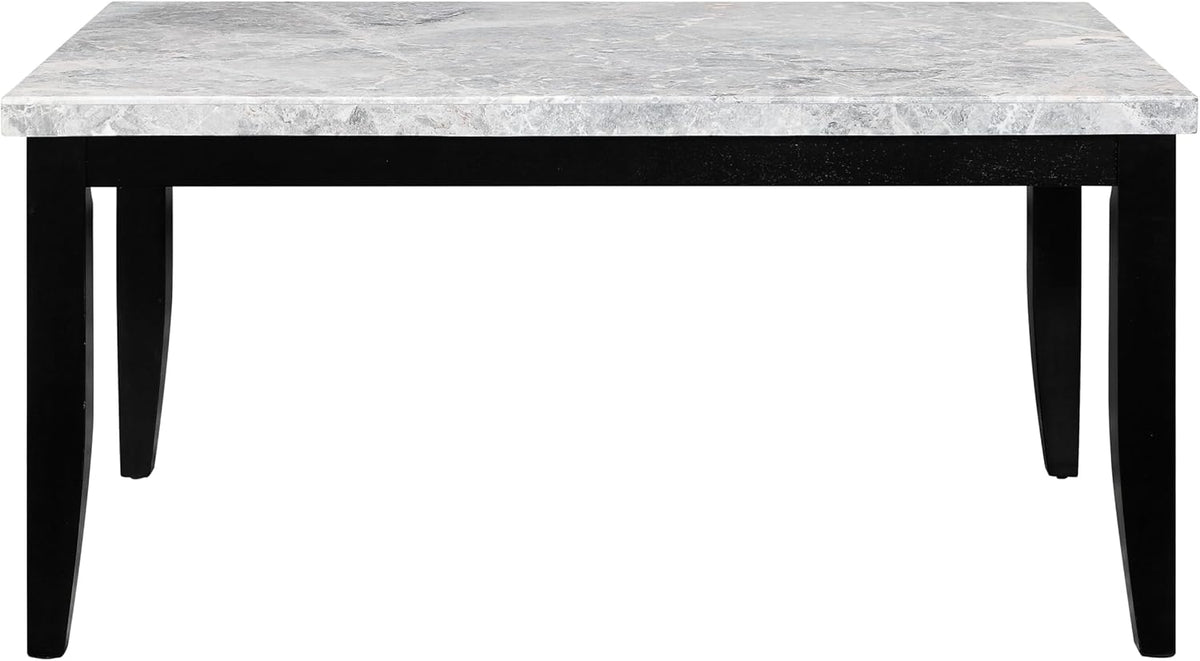 Rectangular Marble Top Dining Table in Black X745