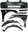 7pcs Front Steel Plastic Bumper Cover Kit with Quarter Panel Primed O640