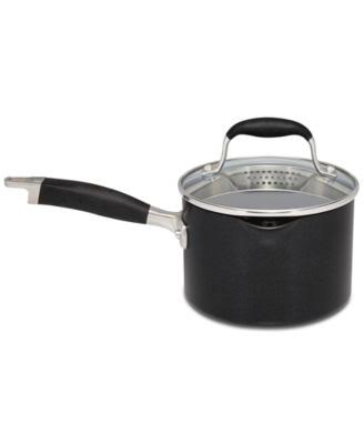 2 qt. Covered Straining Saucepan with Pour Spouts I876488