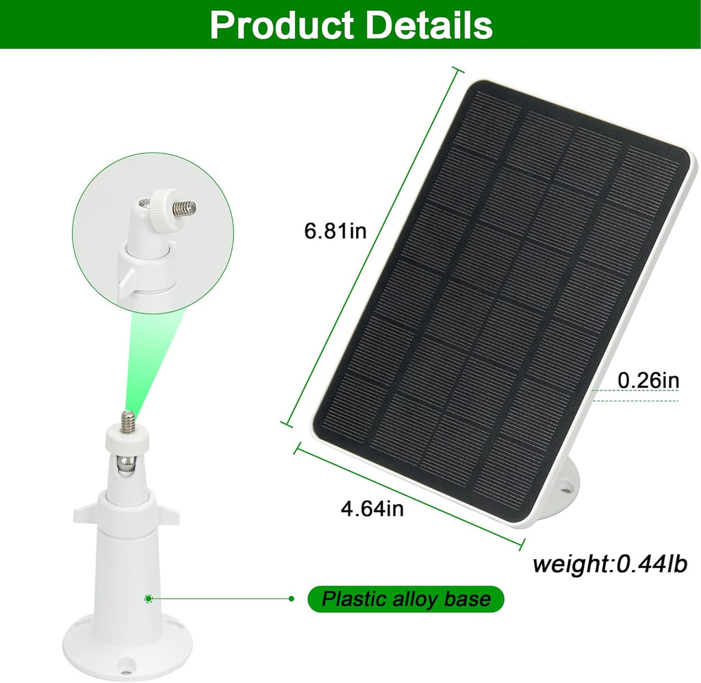 2 Pack 3.3W 5V Solar Panel with 9.8ft Weatherproof Charging Cable and Adjustable Mount F318125