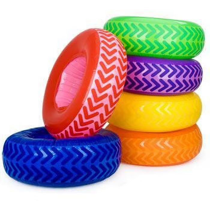 6 Pieces Inflatable Obstacle Course Tires V220641