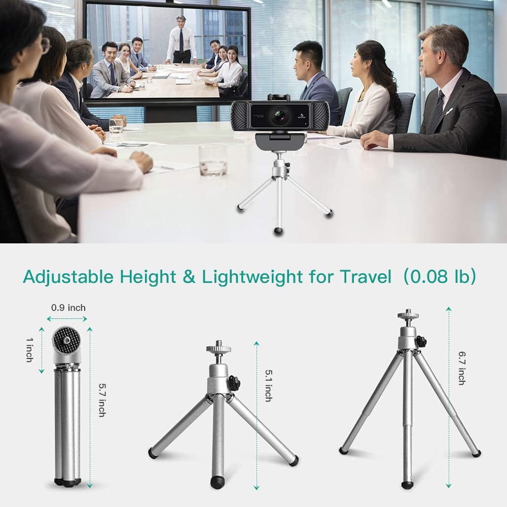 1080P USB Webcam with Microphone and Tripod D40216
