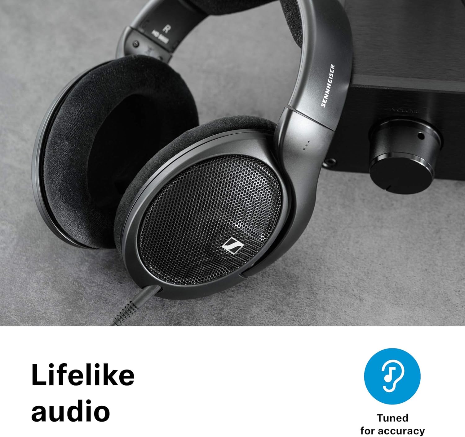 Black Over-The-Ear Open-Back Headphones R64527