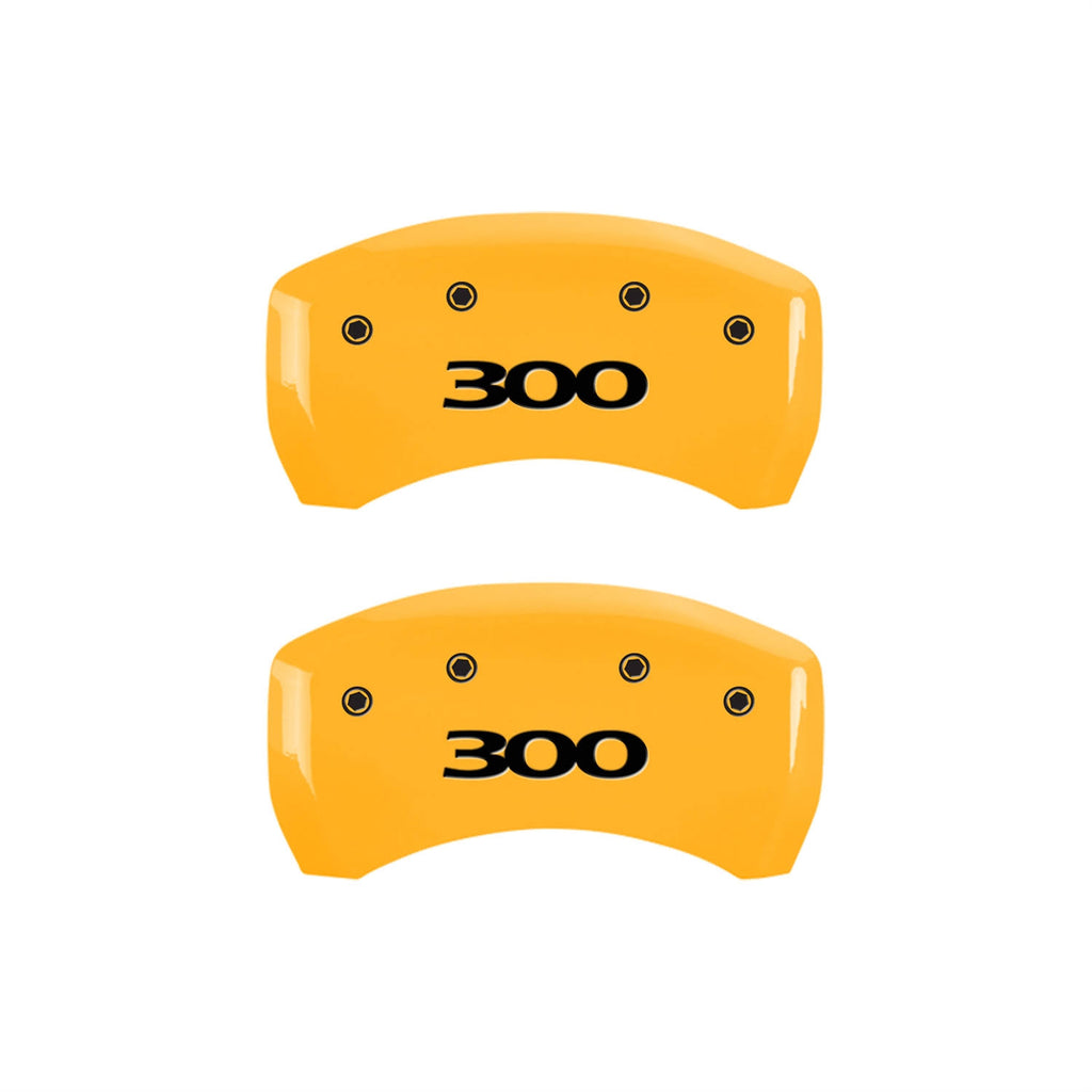 4 Caliper Covers Black Yellow Finish H3060