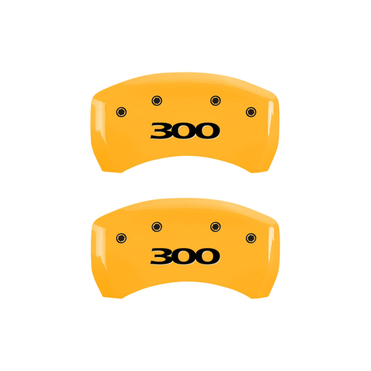 4 Caliper Covers Black Yellow Finish H3060