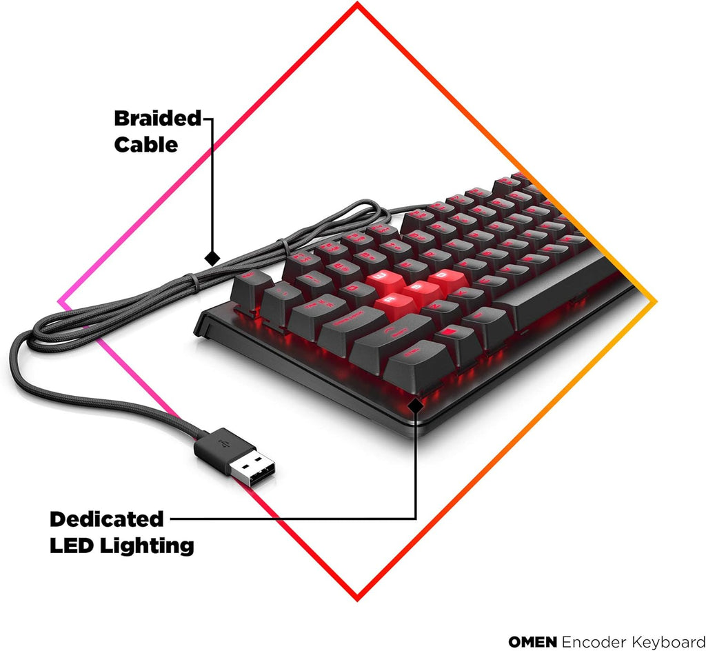 Mechanical Gaming Keyboard with Cherry MX Red Keys, LED Backlit, USB B4157