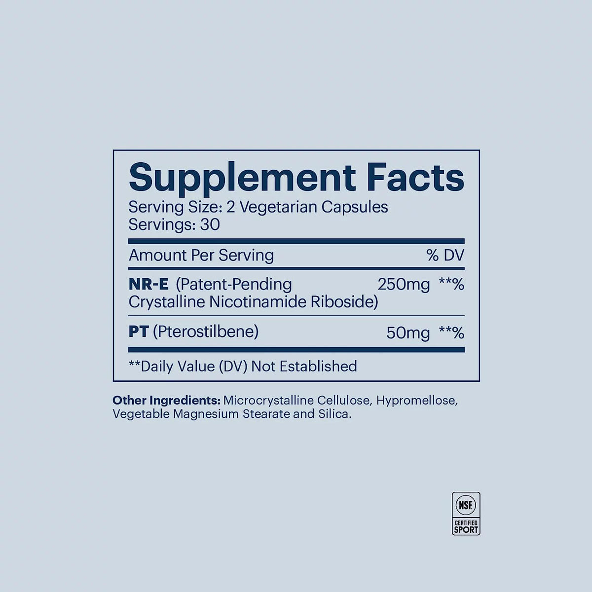NAD+ Supplement 250mg 60 Capsules H3479