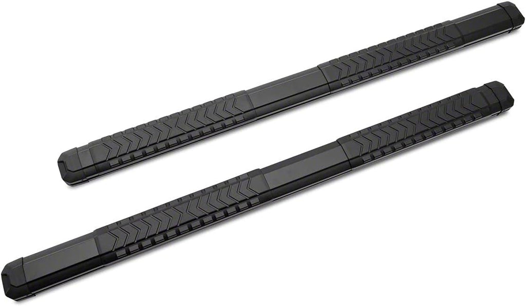 5-Inch Aluminum Side Step Bars with Black Cover Plates J348