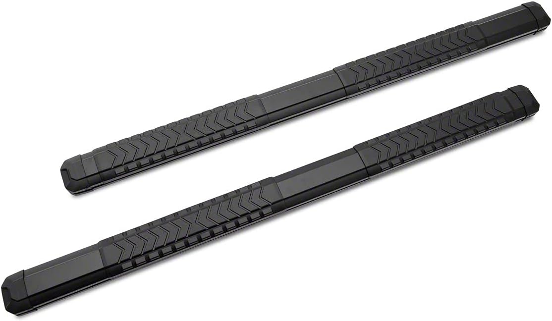 5-Inch Aluminum Side Step Bars with Black Cover Plates J348