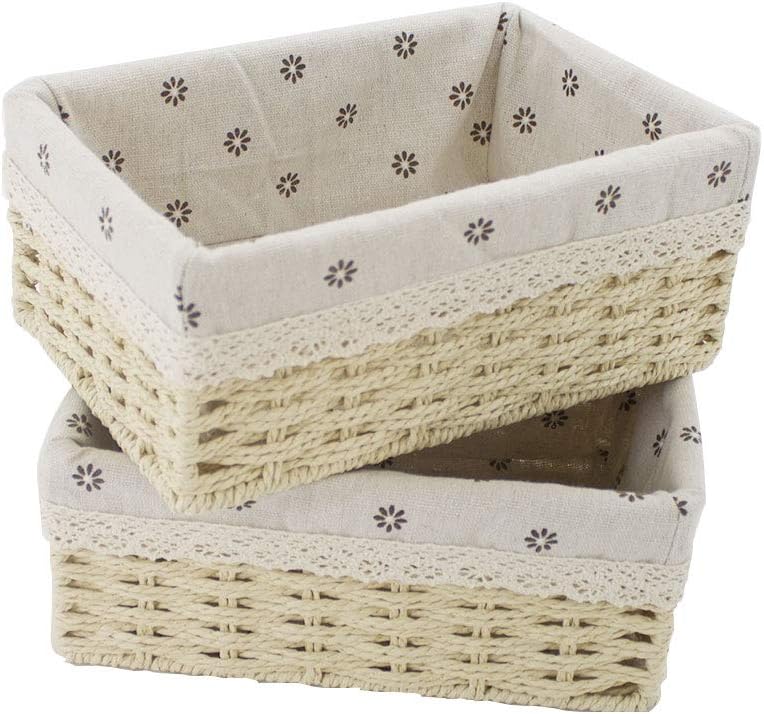 Paper Rope Woven Storage Baskets V5072