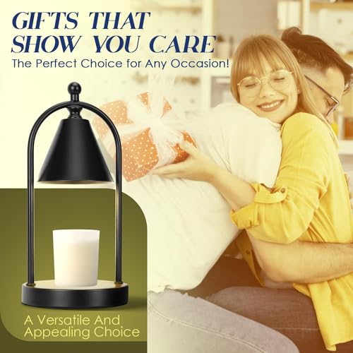 Candle Warmer Lamp with Timer, Electric Brass Candle Warmer Light, Dimmable Wax Melts Warmer R6882