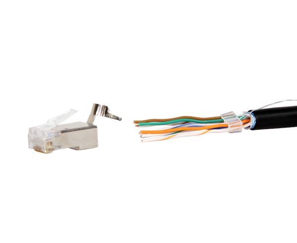 100 Pack Shielded RJ45 Connector for Cat6 N5621