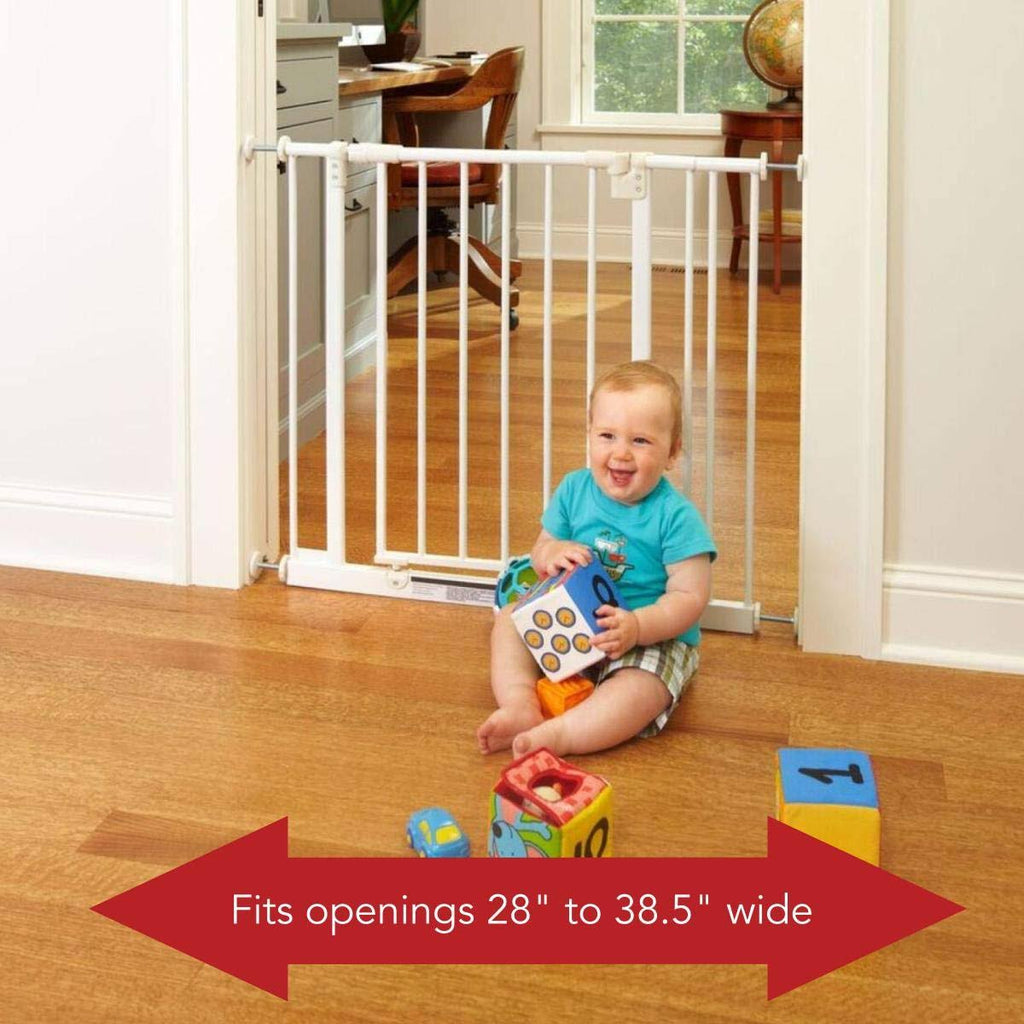 Easy-Close 28-38.5x22 Child or Pet Safety Gate + 10.5x22 Gate Extension C871