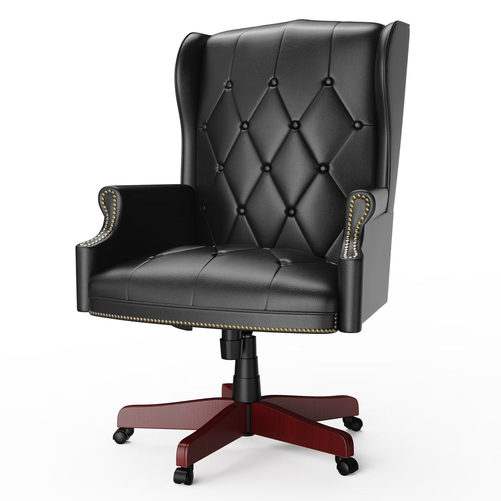 Black Ergonomic PU Leather High Back Office Chair S183497
