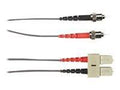 OM1 62.5/125 Multimode Fiber Optic Patch Cable, ST-SC, 10-M V414869
