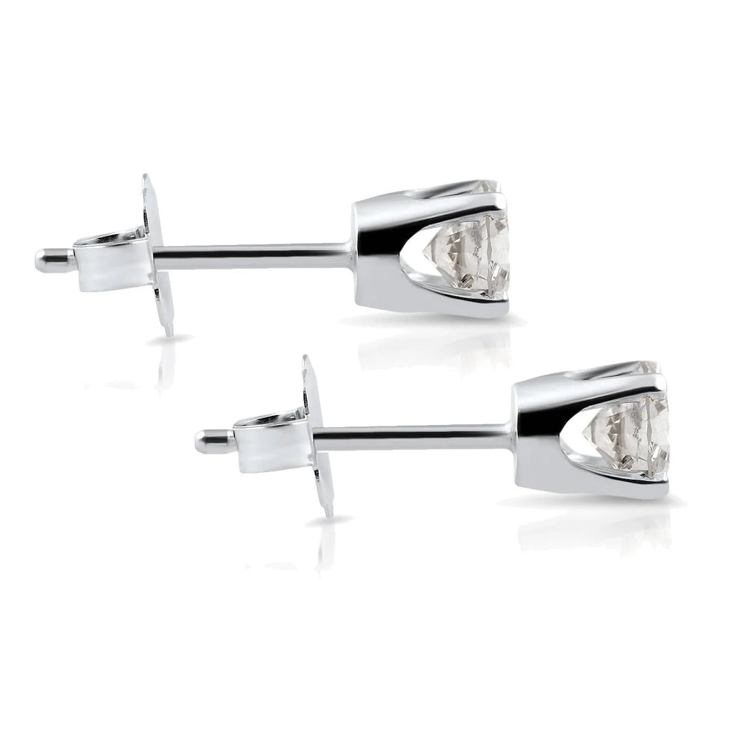 14K Yellow Gold Diamond Stud Earrings L4695