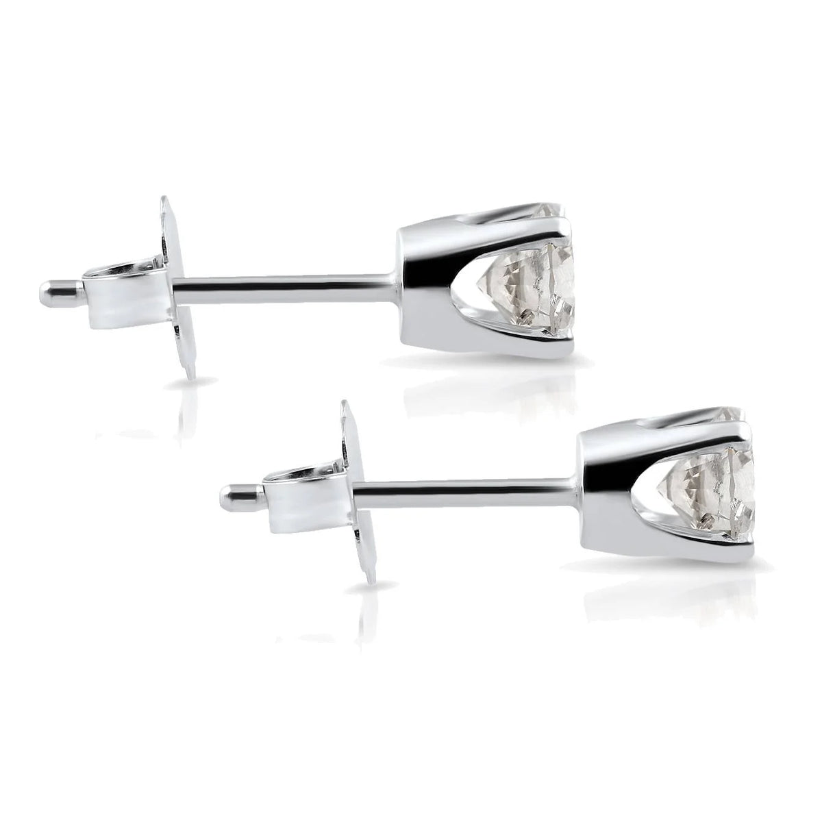 14K Yellow Gold Diamond Stud Earrings L4695