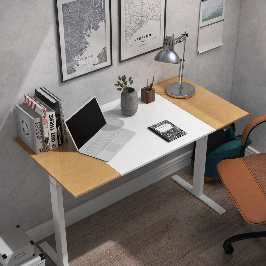 Black and White 47-Inch Desk and Chair Set A636