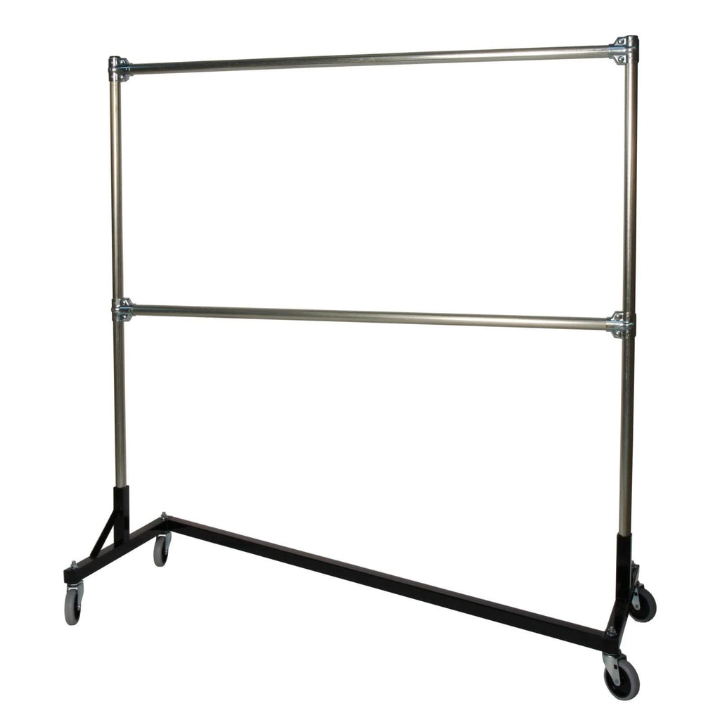 Silver Double Rail Garment Rack L27514