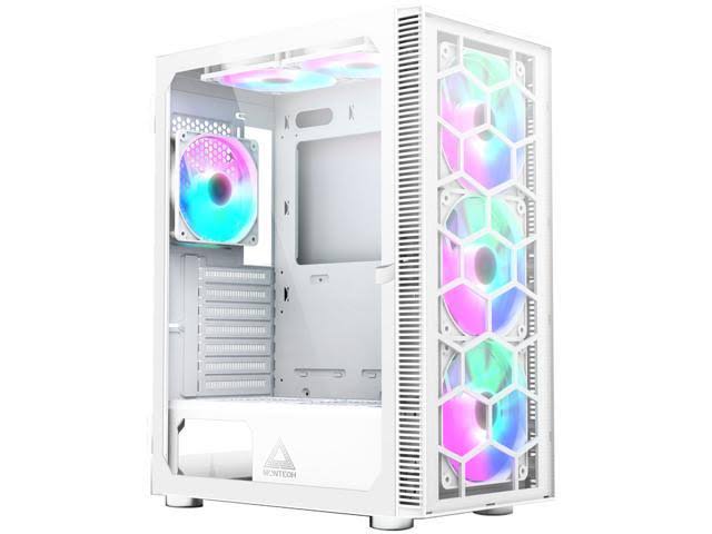ATX Mid-Tower PC Gaming Case with Tempered Glass F4764