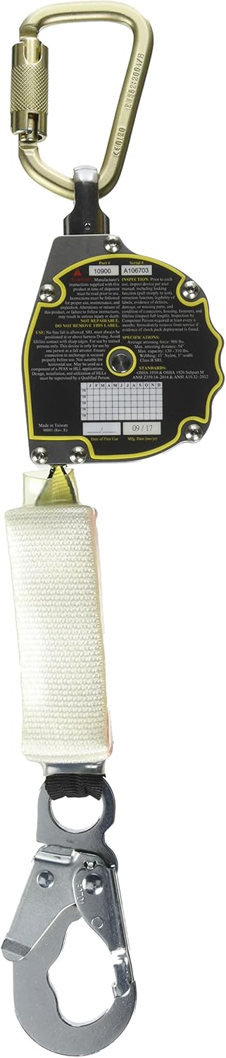 11-Foot 1-Inch Nylon Webbing with Carabineer K824