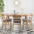 5-Piece Dark Grey and Natural Oak Dining Set G20139