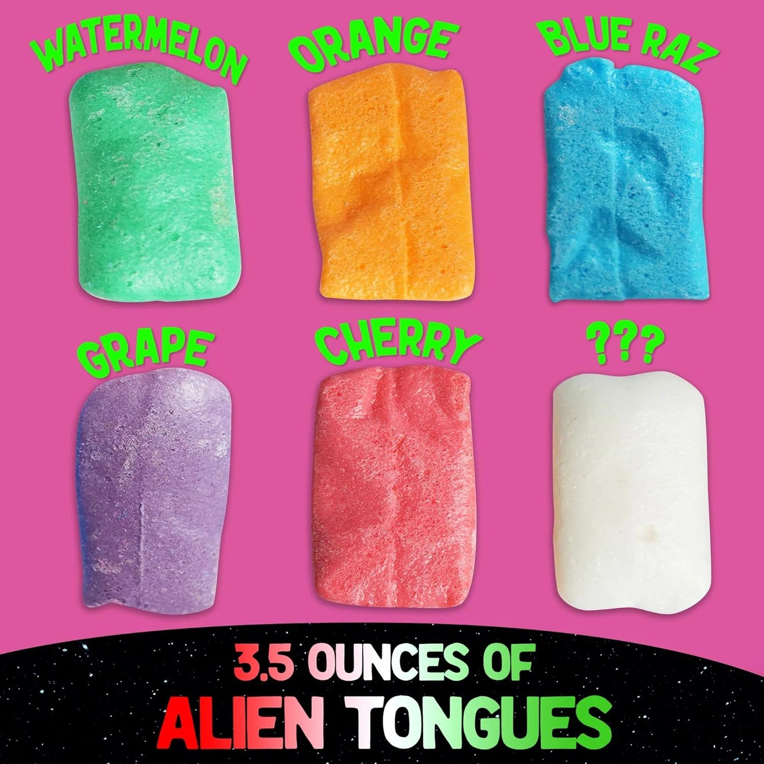Freeze Dried Candy Variety Pack with Airheads, Skulls, and Alien Body Parts in Spaceship Box U161075