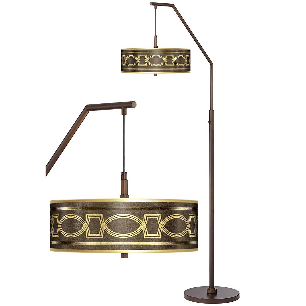 Gold Metallic Bronze Arc Floor Lamp A7217