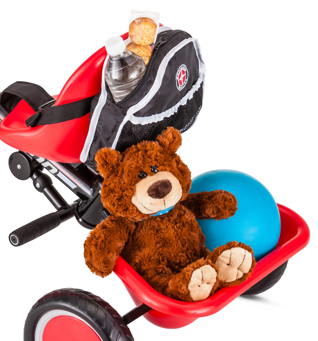 Red & White Toddler Tricycle with Push/Steer Handle Y376