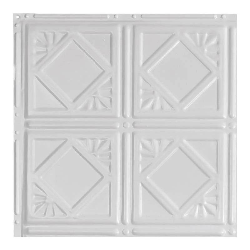 Gloss White 2-foot x 2-foot Nail-up Ceiling Tile (Carton of 5) V5847