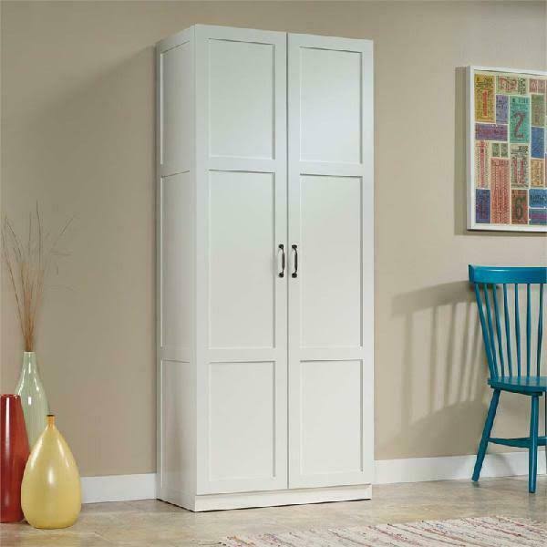 Tall Wood Kitchen Pantry Storage Cabinet with Adjustable Shelves Y945