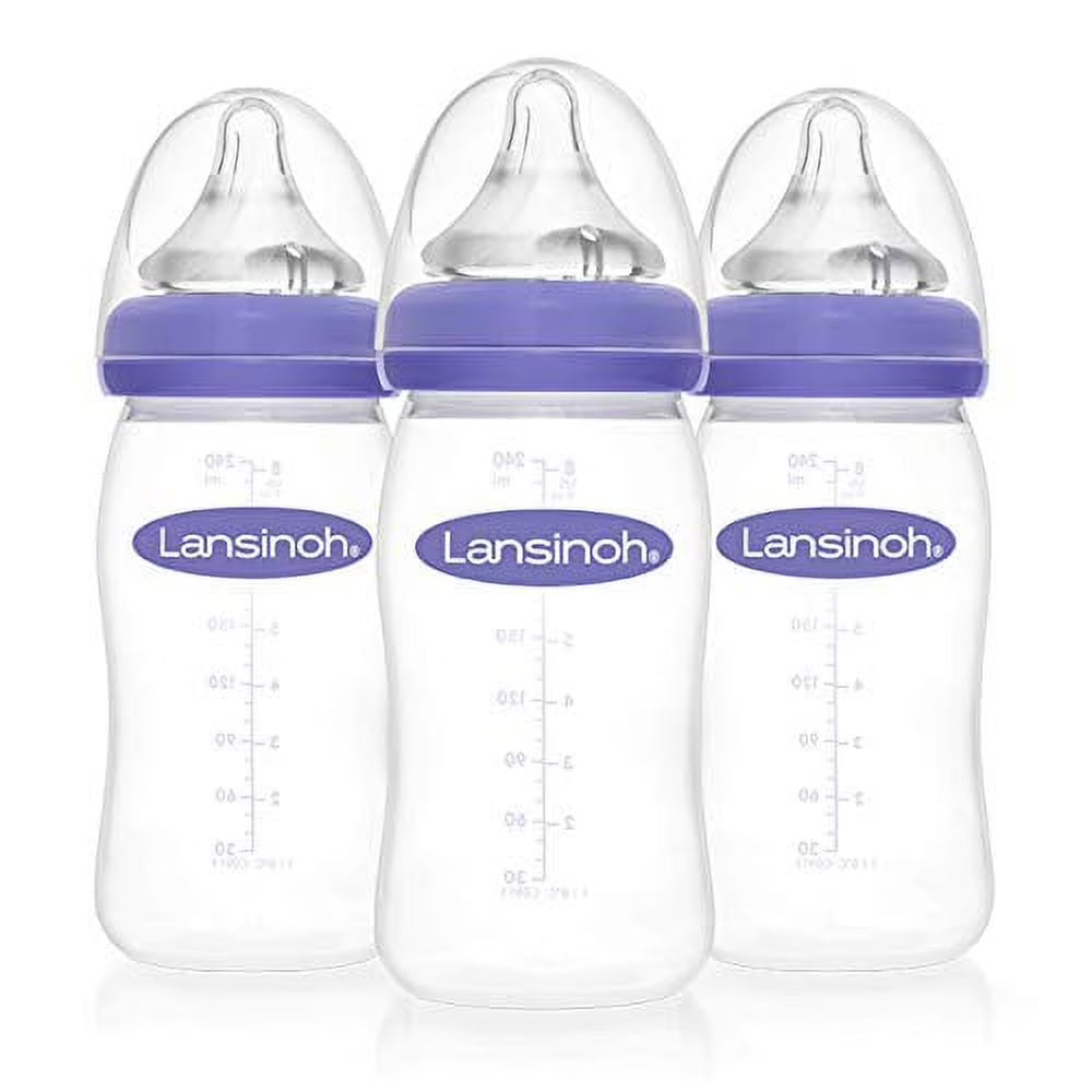 8 Ounces Baby Bottles with 3 Medium Flow Nipples R842