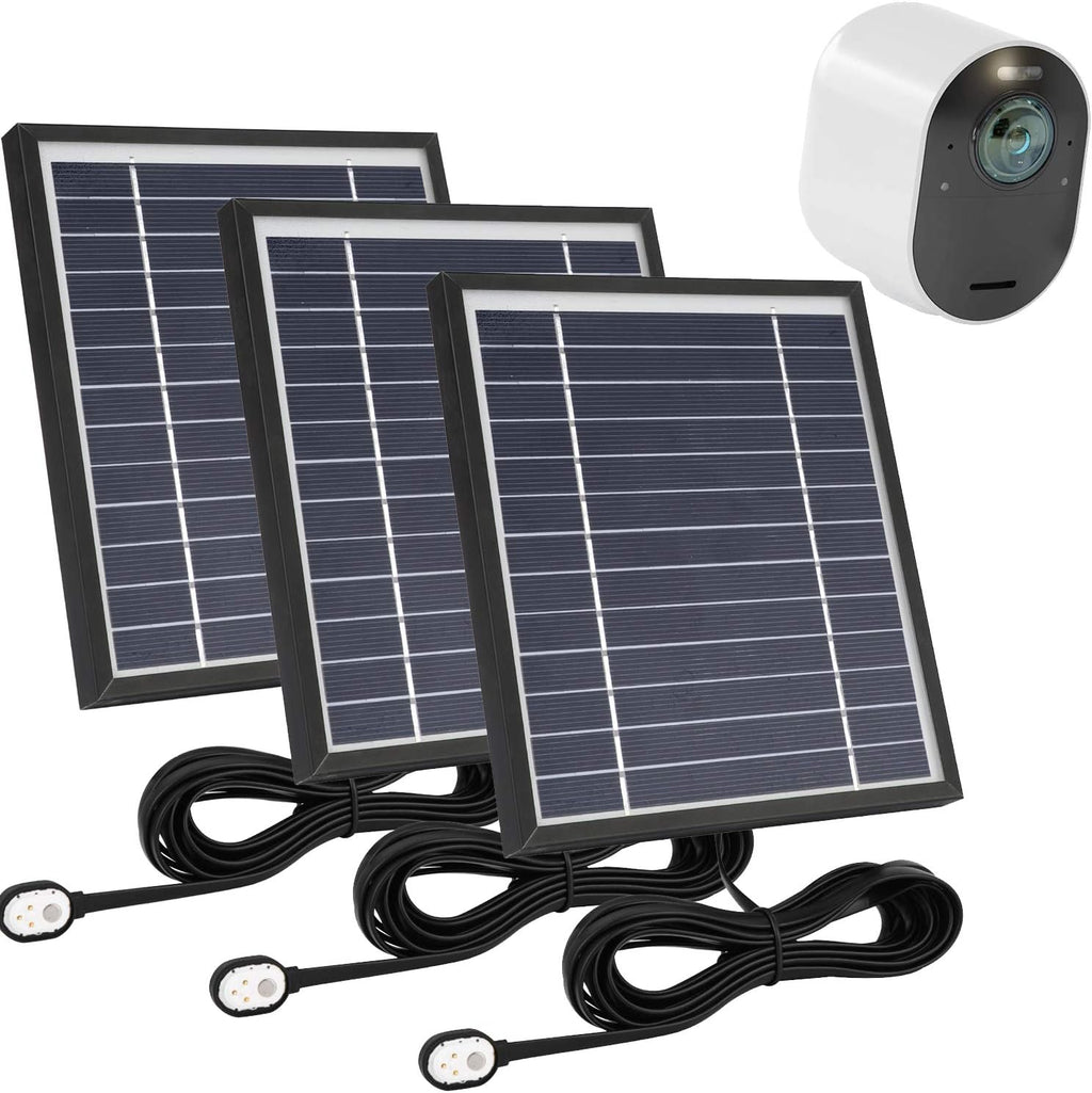3 Pack Solar Panel Charge with 11.5ft Waterproof Magnetic Power Cable, Adjustable Mount R281