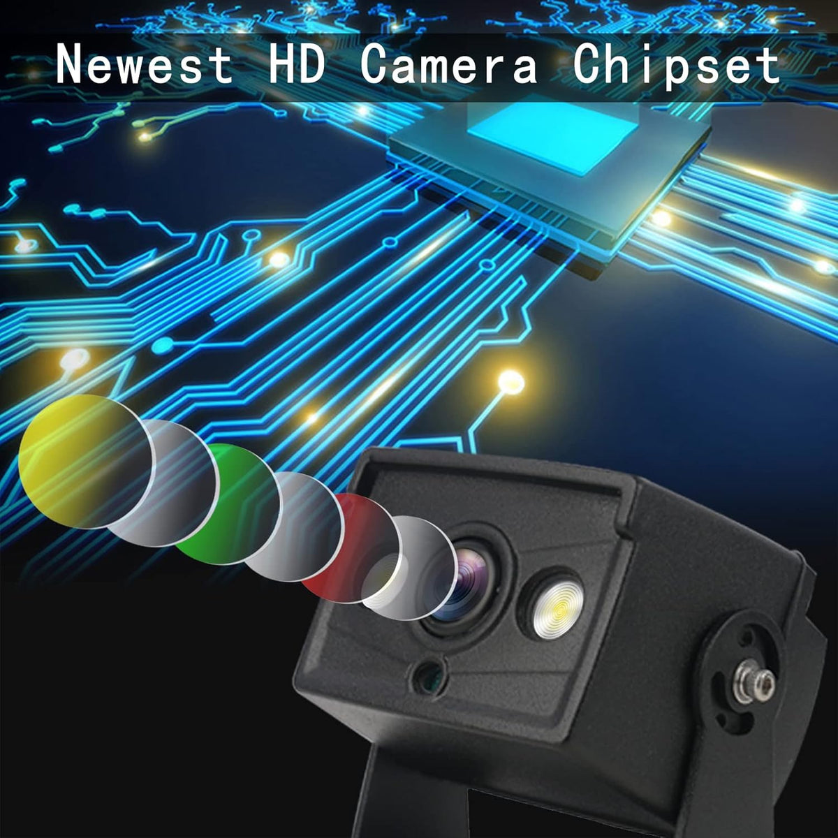 5 Inch Monitor 1080P Front/Rear View Adjustable Camera Pack of 2 V49873