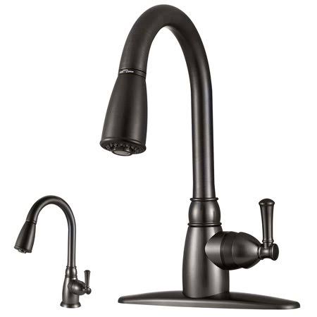Oil Rubbed Bronze Single Lever Handle Kitchen Faucet with Pull-Down Sprayer Spout S925