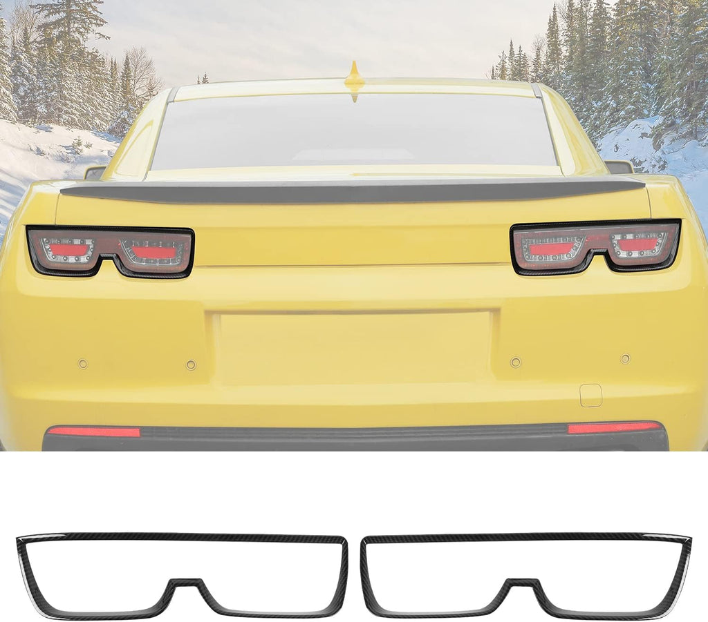 Carbon Fiber Grain Tail Light Cover Trim Frame Bezels G704241