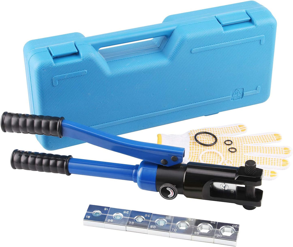Hydraulic Cable Lug Tool, 6 AWG to 4/0 AWG Battery Cable Crimping Tool Set K411205