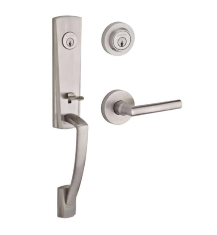 Satin Nickel Double Cylinder Handleset K419077