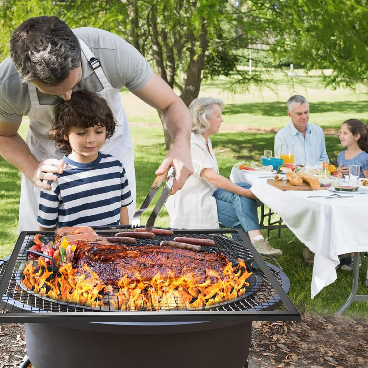 30 inch Steel Campfire BBQ Grill Grate O67660